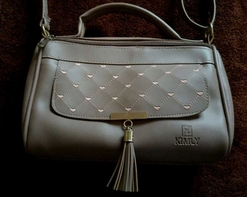 Kimly Taupe Crossbody Bag With Free Gift