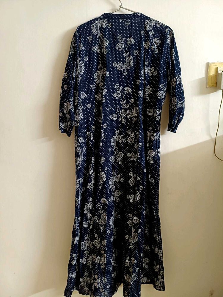 Navy Blue Anarkali women kurta