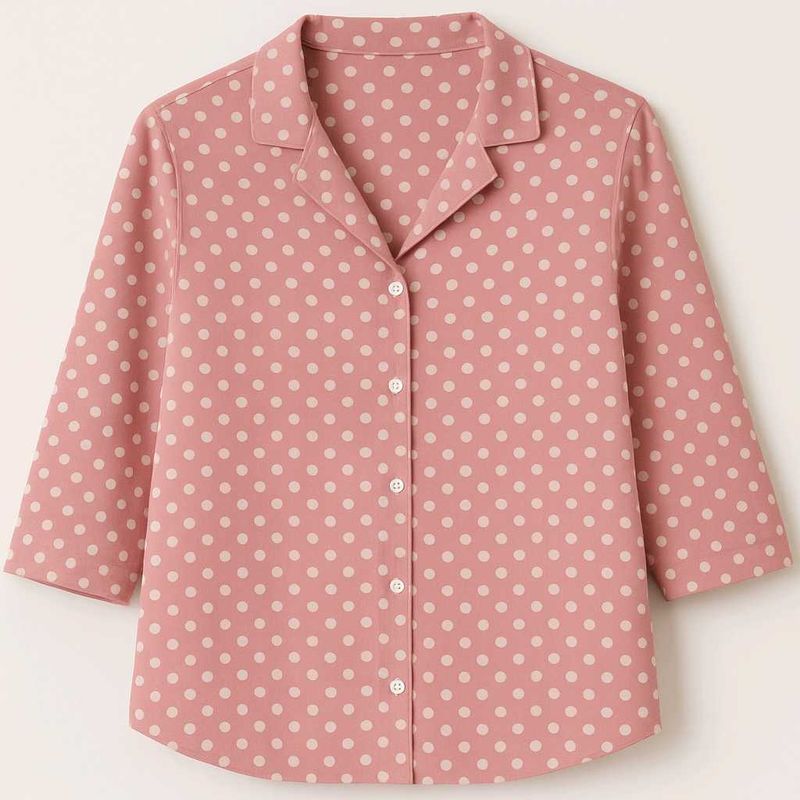 Pink Polka Dot Top