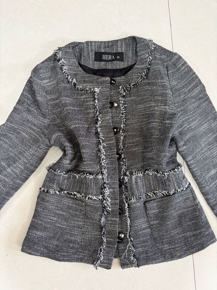 Hera Tweed Gray Jacket