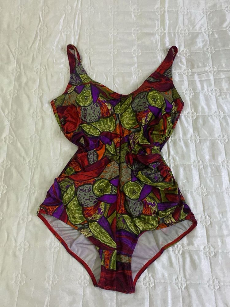 Patterned One Piece bodysuit/Swimsuit size M
