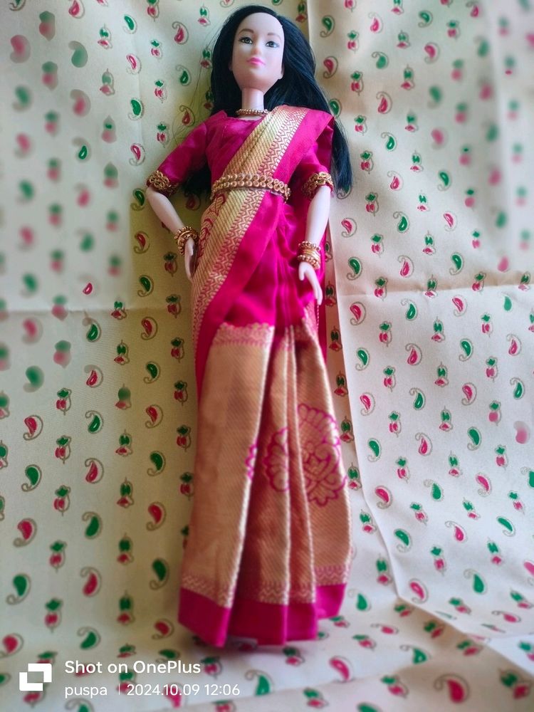 Traditional Saree For Barbie Doll 💕