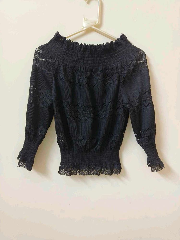 Black Off Shoulder Top