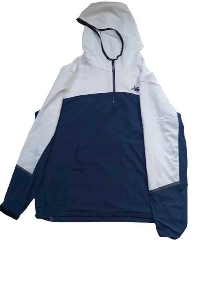 New Balance Navy &amp; White Hooded Windb
