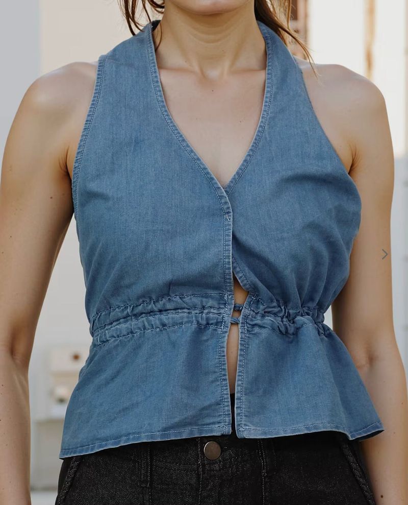 Denim Halter Top