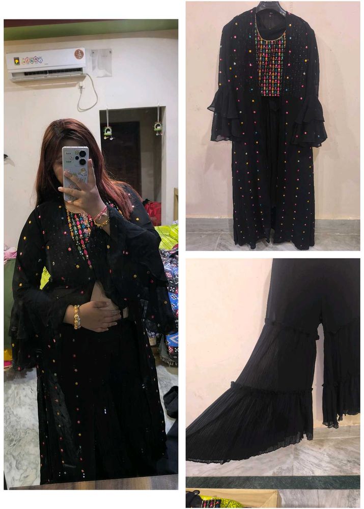 Black sharara set