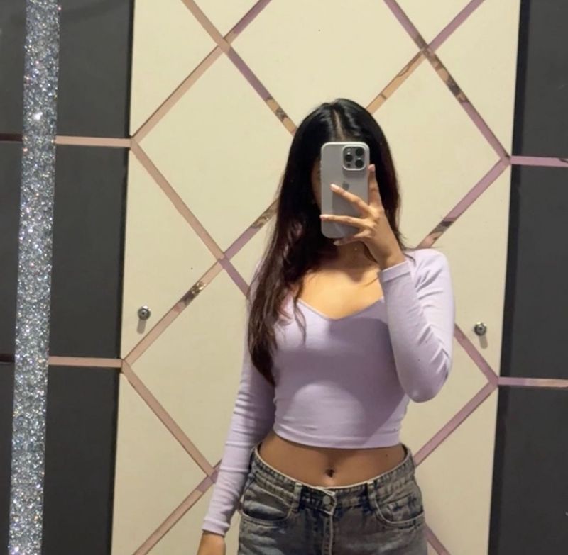 H&amp;M Lavender Crop Top