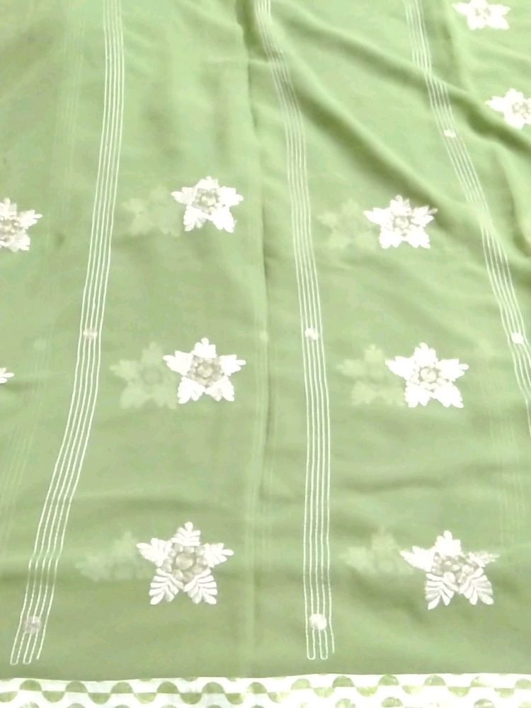 Shimmer Embroidery With Blouse