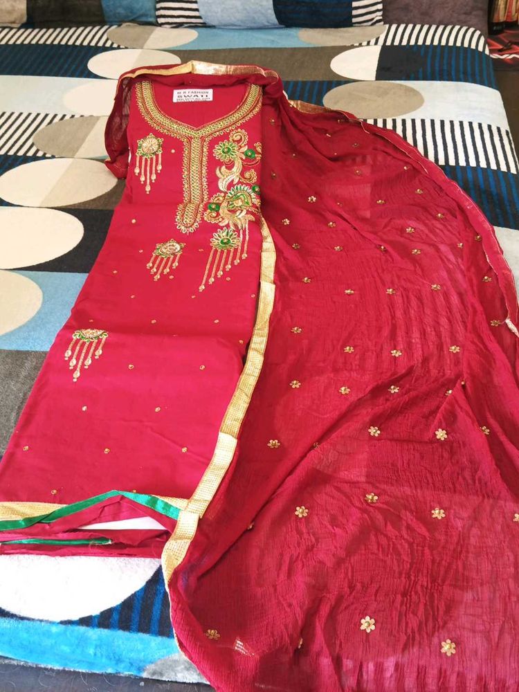 Heavy Work Suit With Duptta