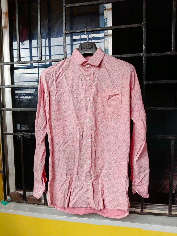Pink Patterned Long Sleeve Shirt