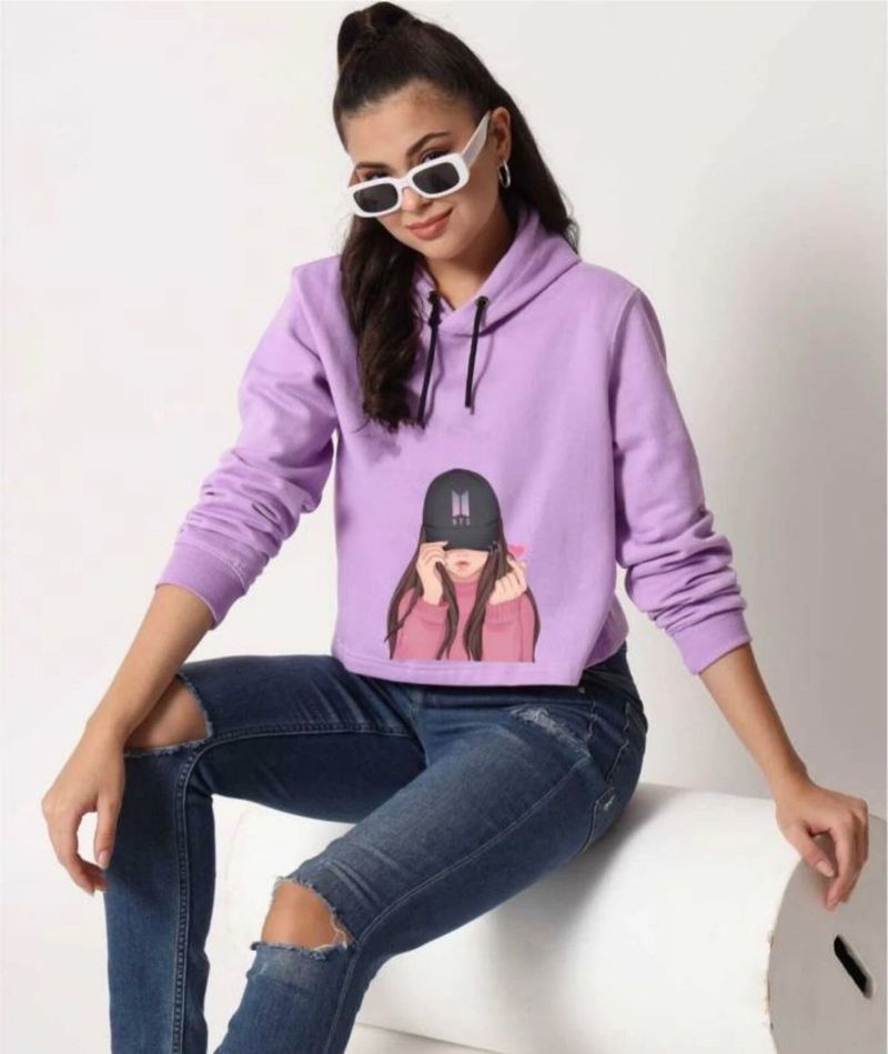 Crop Top With Hoodie
