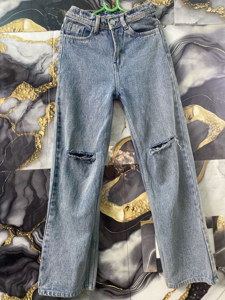 Blue Stripped Jeans For Women