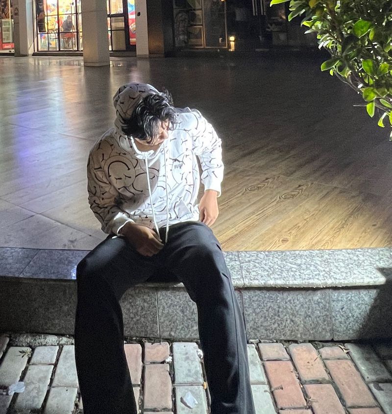 Printed White Hoodie Puma