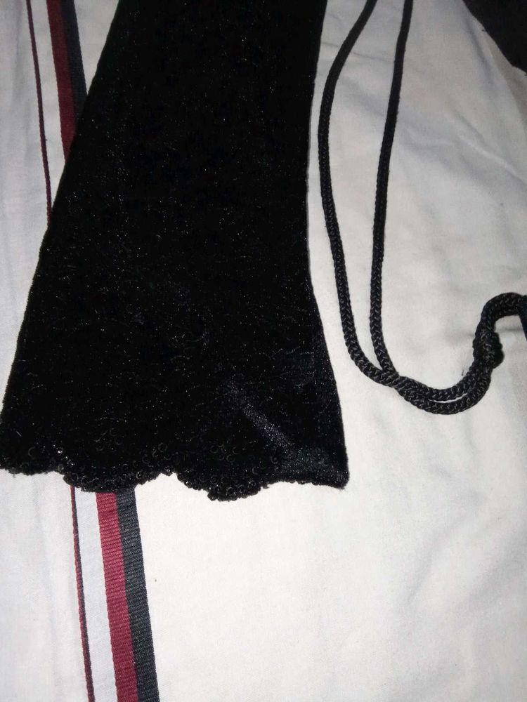 Elegant Black Velvet Dress
