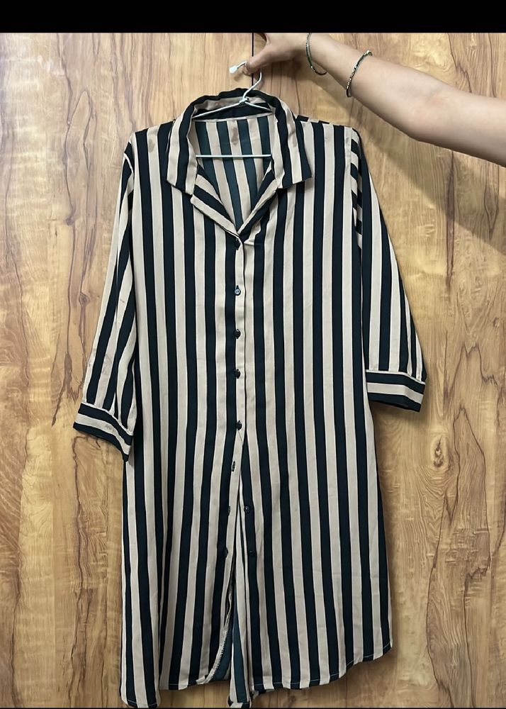 Striped Shirt Dress