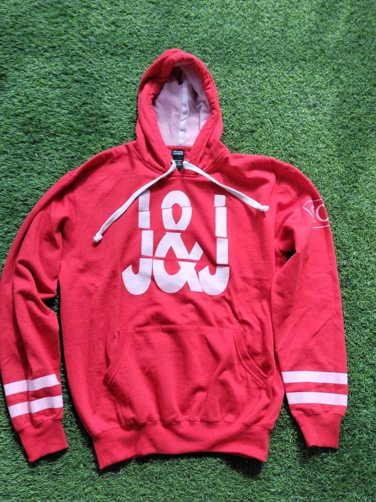 Jack &amp; Jones XXL Red Graphic Print Hoodie