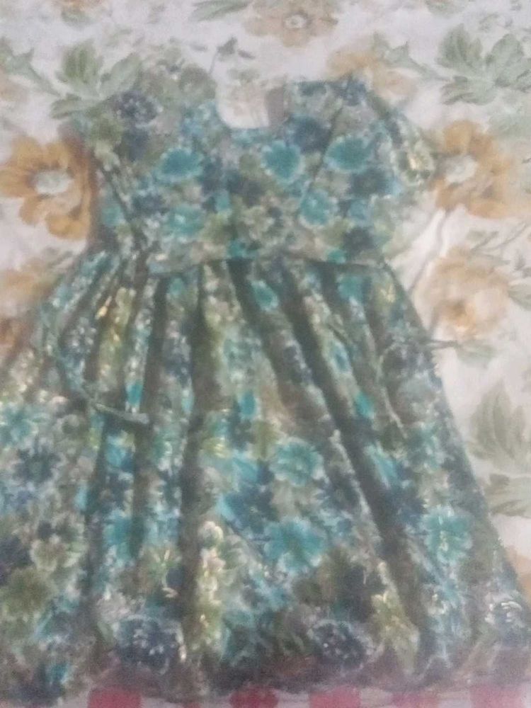 Vintage Floral Print Dress