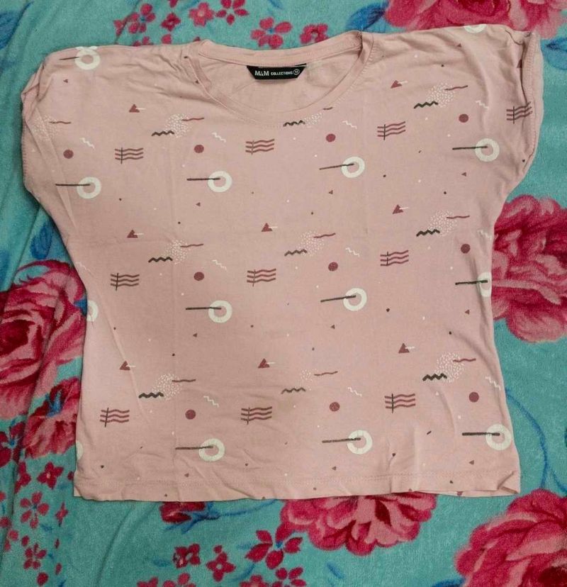 Pink Patterned T-Shirt
