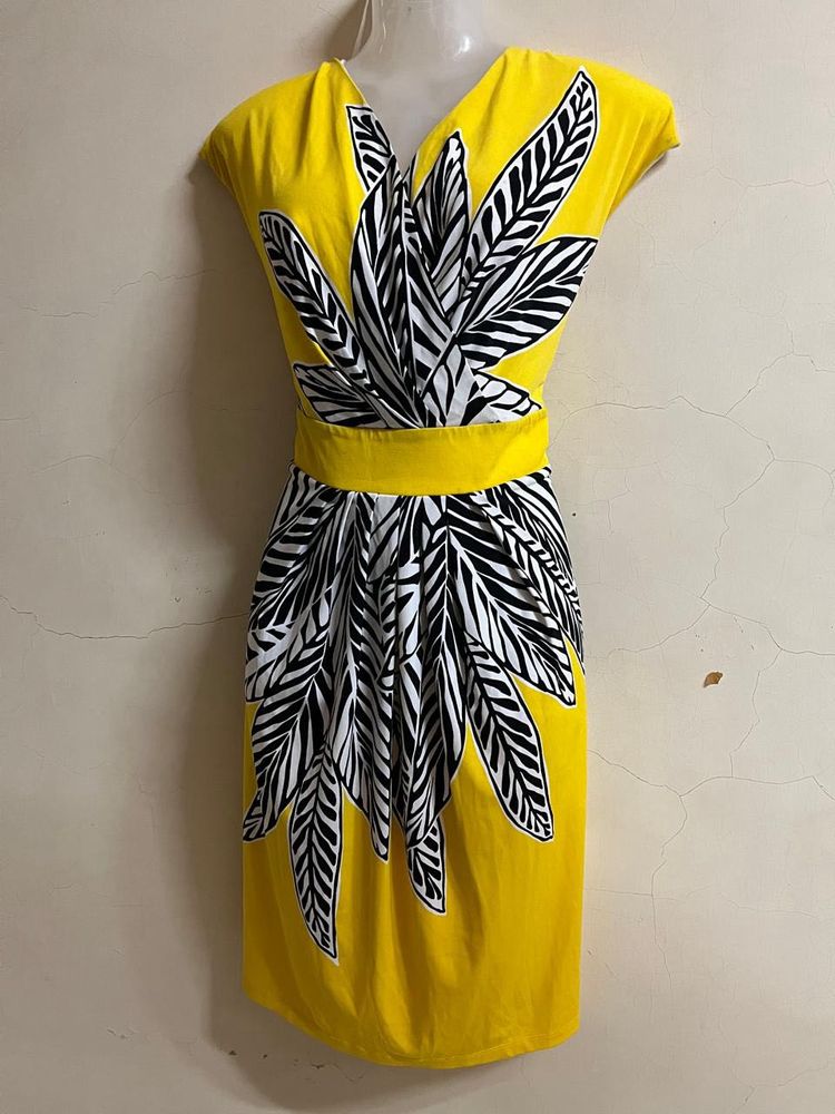 Korean Yellow Party Wear One Piece