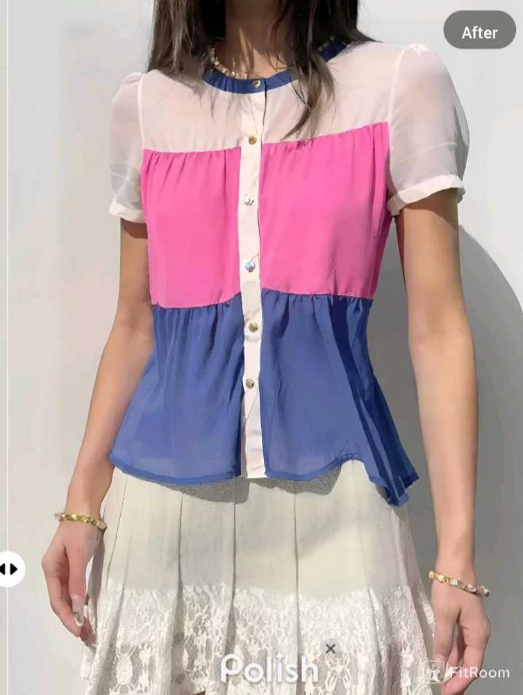 New With Tag Korean Frill Cute Top