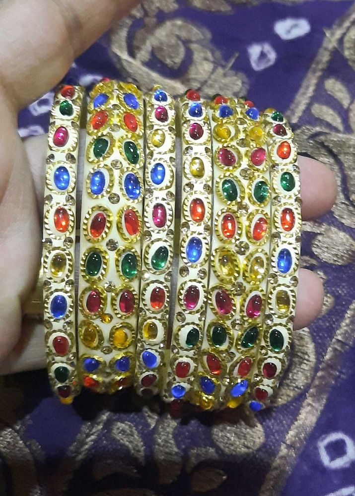 Colorful Stone Bangle Set