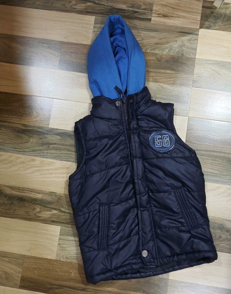 Navy Blue Padded jacket with Hood