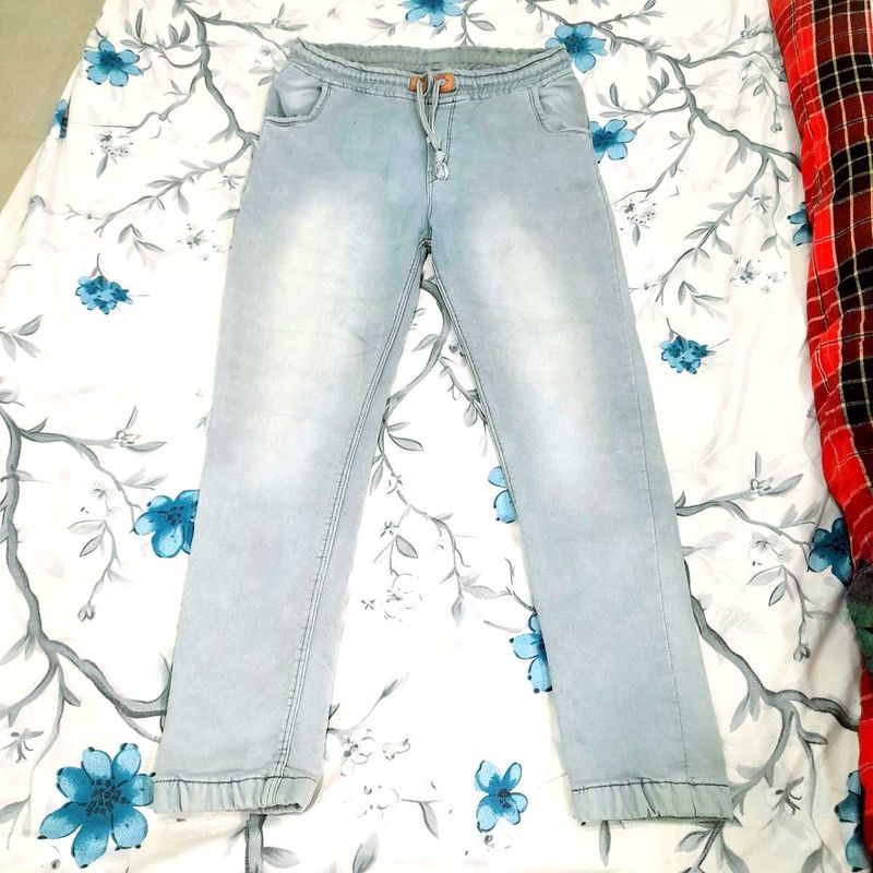 Light Blue Denim Joggers