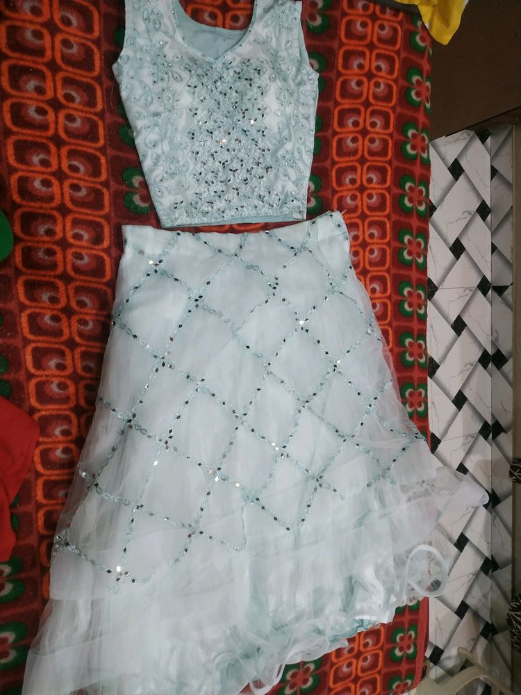 Sparkly Blue Two-Piece Set