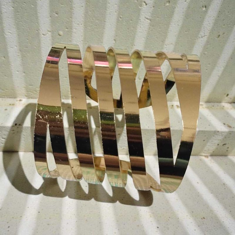 Gold Tone Statement Cuff Bracelet