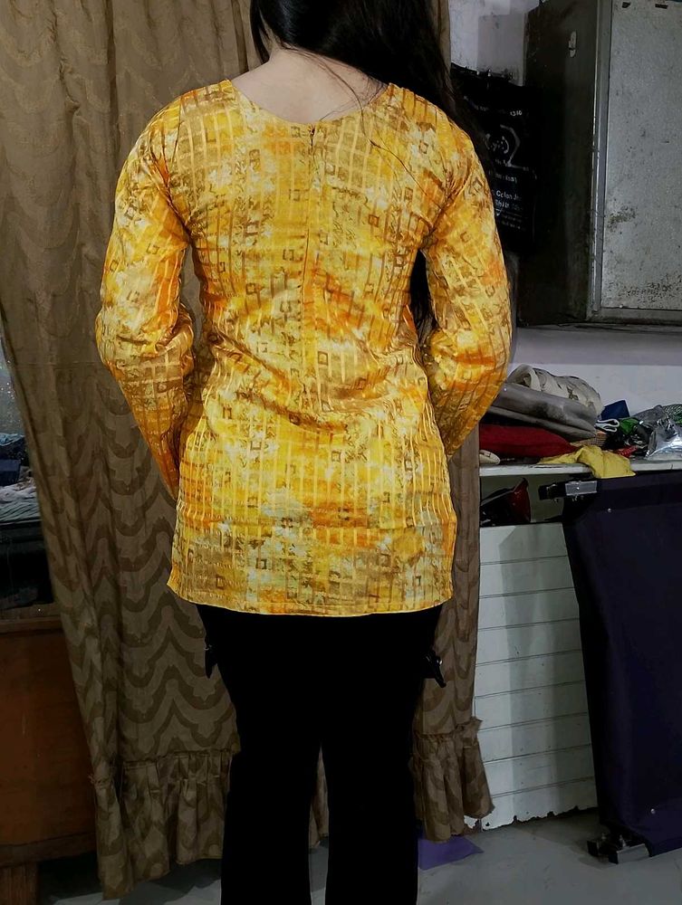 Yellow Patterned Tunic