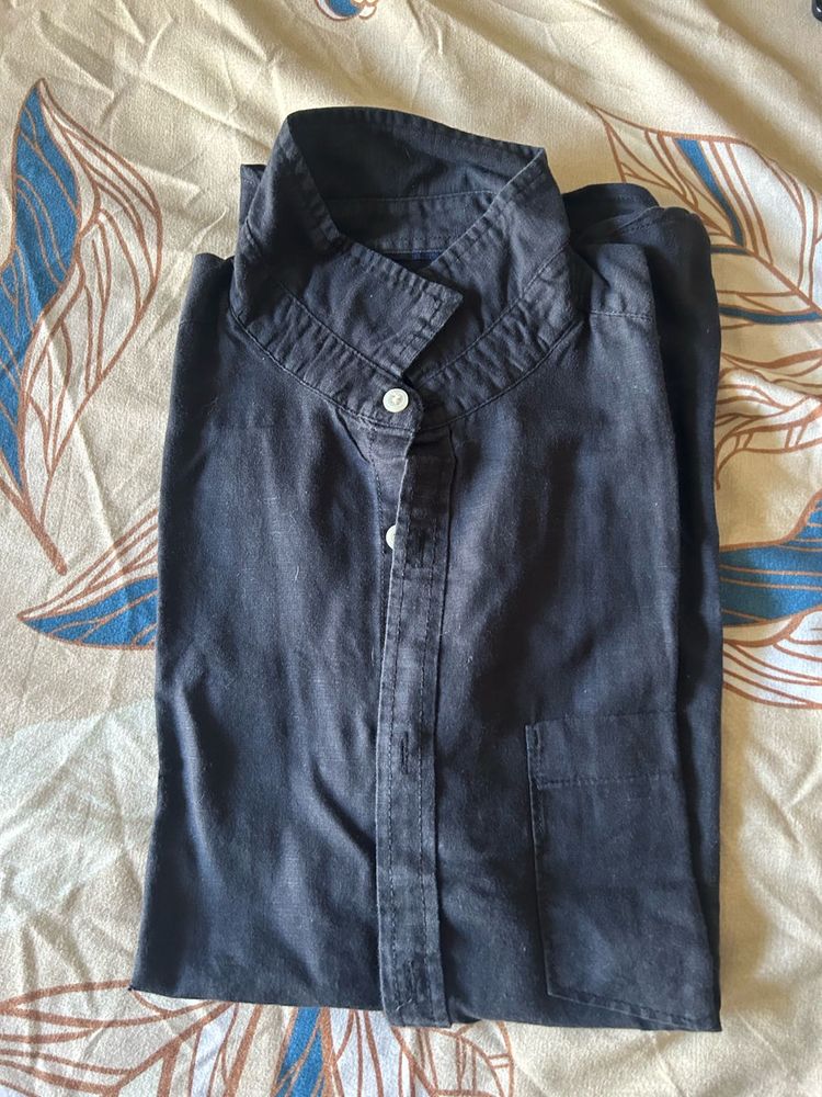 Black Button-Down Shirt