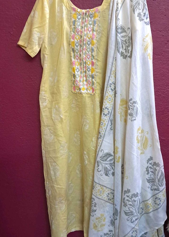 Maternity Elegant Yellow Kurta Set