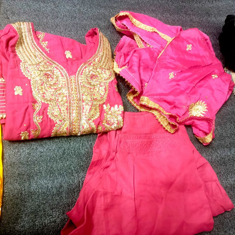 Partywear Salwar Suit Set With Dupatta