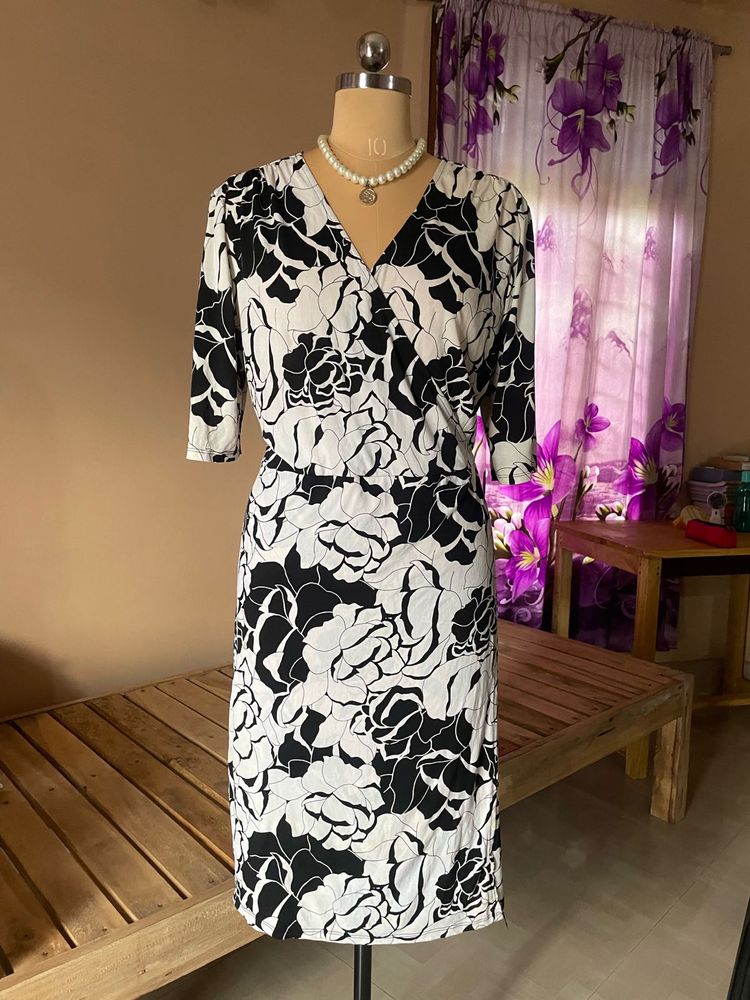 Floral Print Wrap Dress