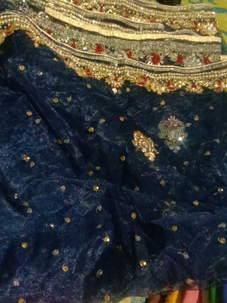 Heavy Bridal Saree With Unstichd Blouse