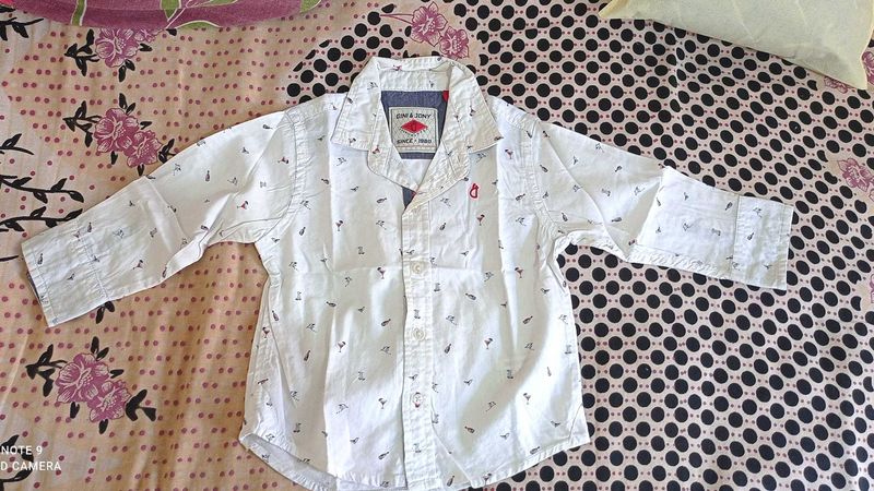 kids branded white shirt