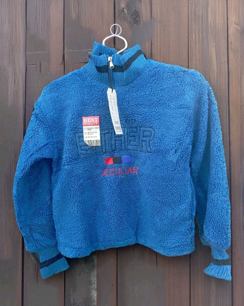Sale Blue Fleece Pullover
