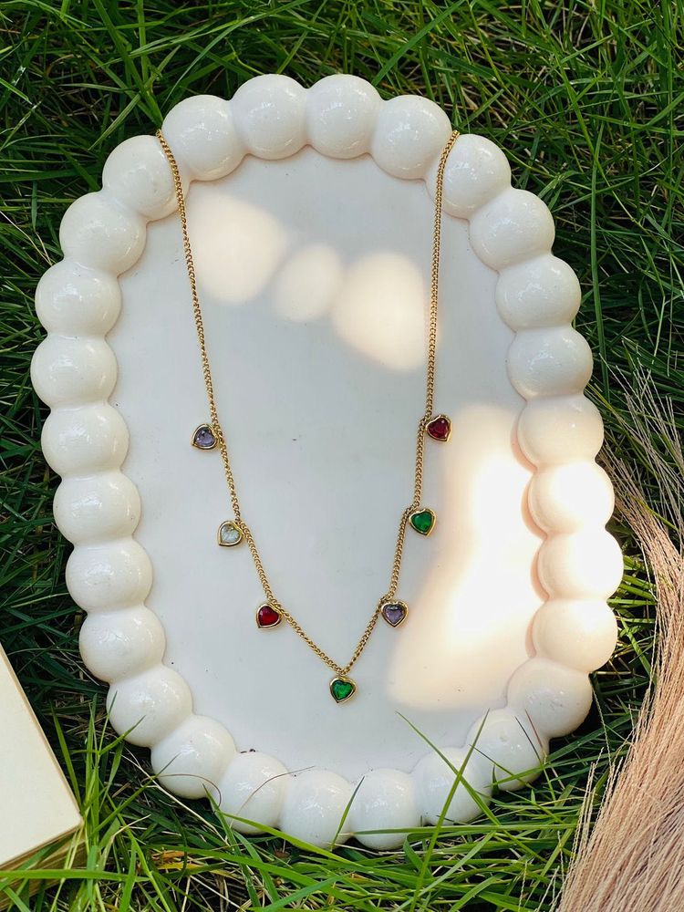 Anti tarnish Heart Charm Necklace