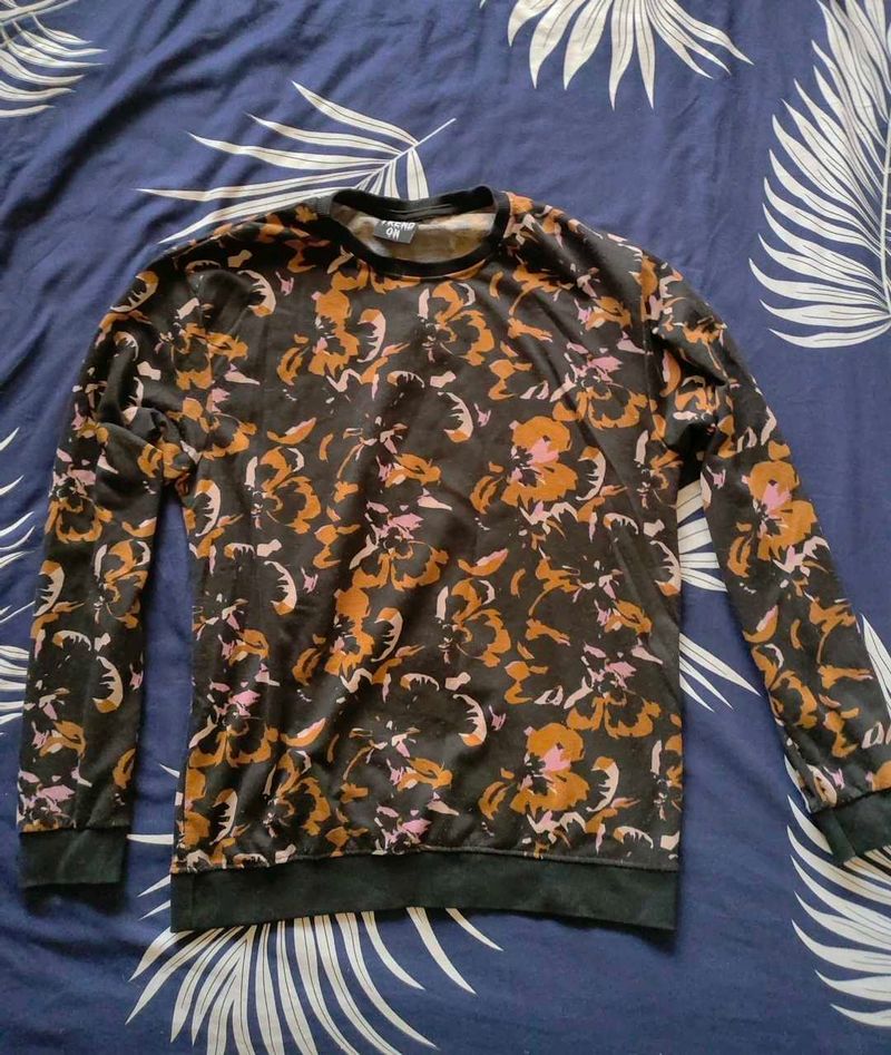 Oversized Pinterest Floral Sweatshirt