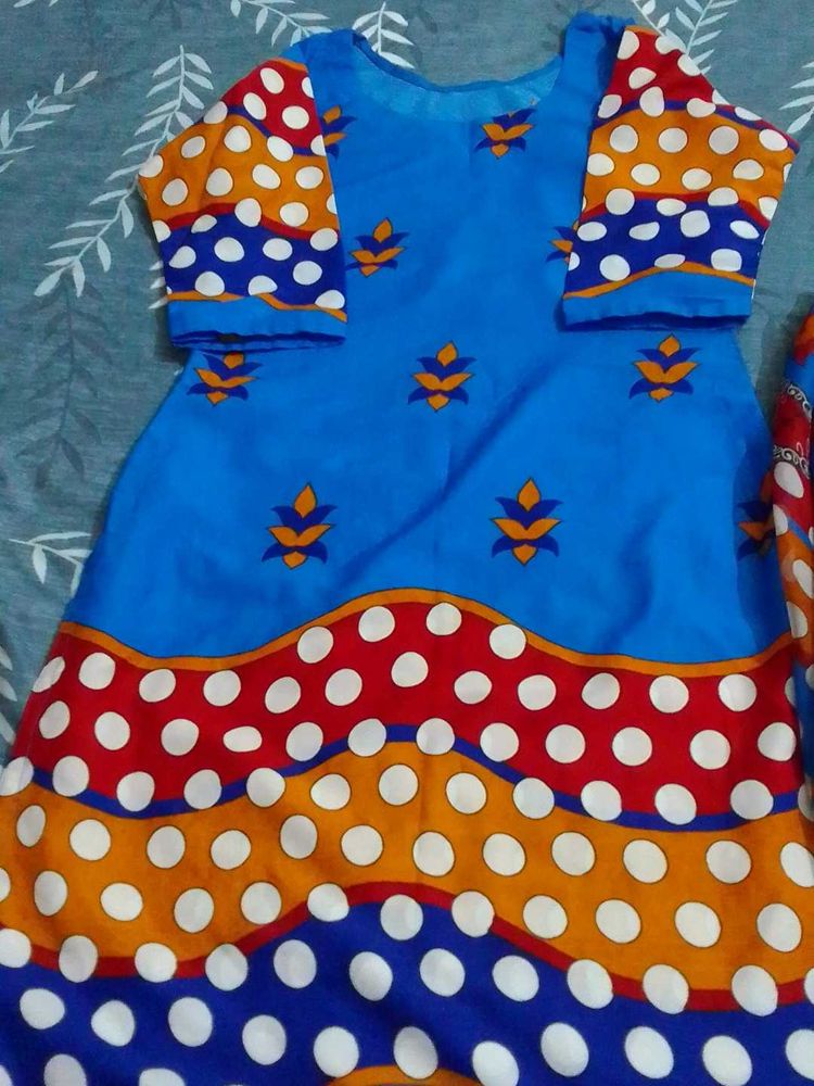 Stylish Blue Kurta with duppata