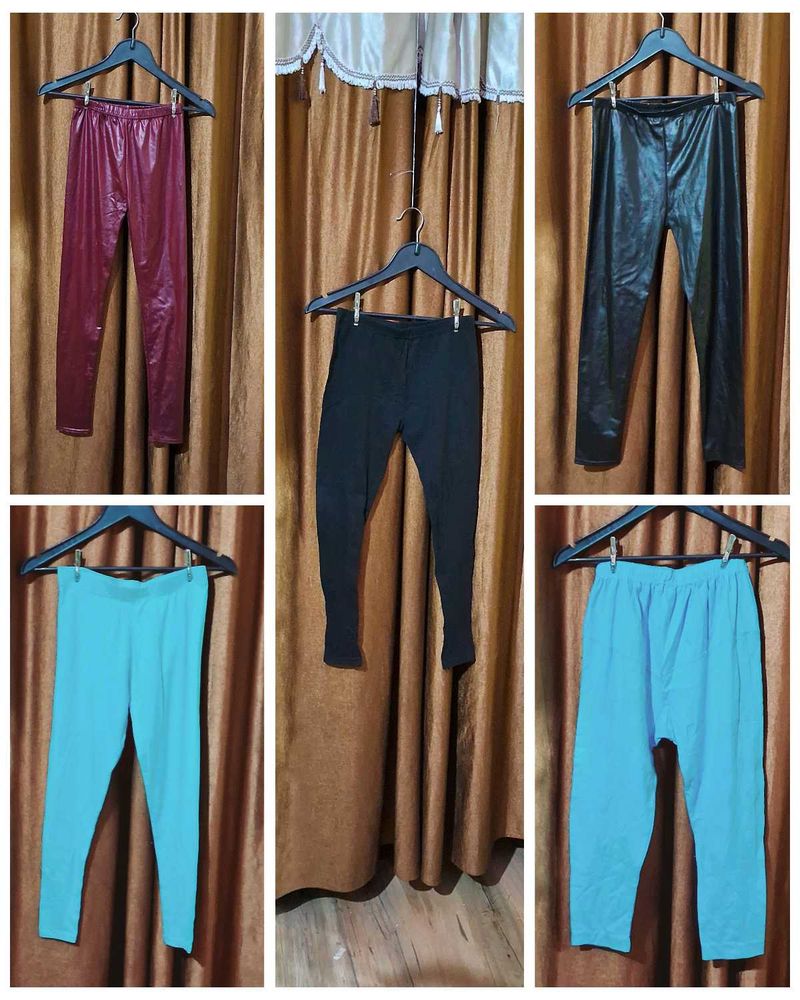 Combo Of 5 Leggings Size 32 inches