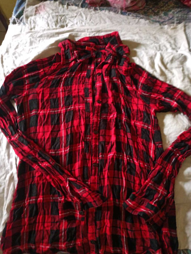Red &amp; Black Plaid Shirt