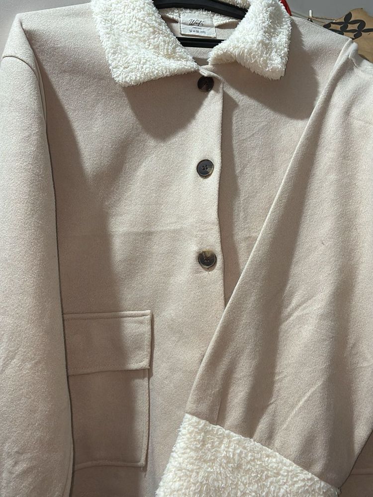 Sherpa Collar Button-Down Jacket