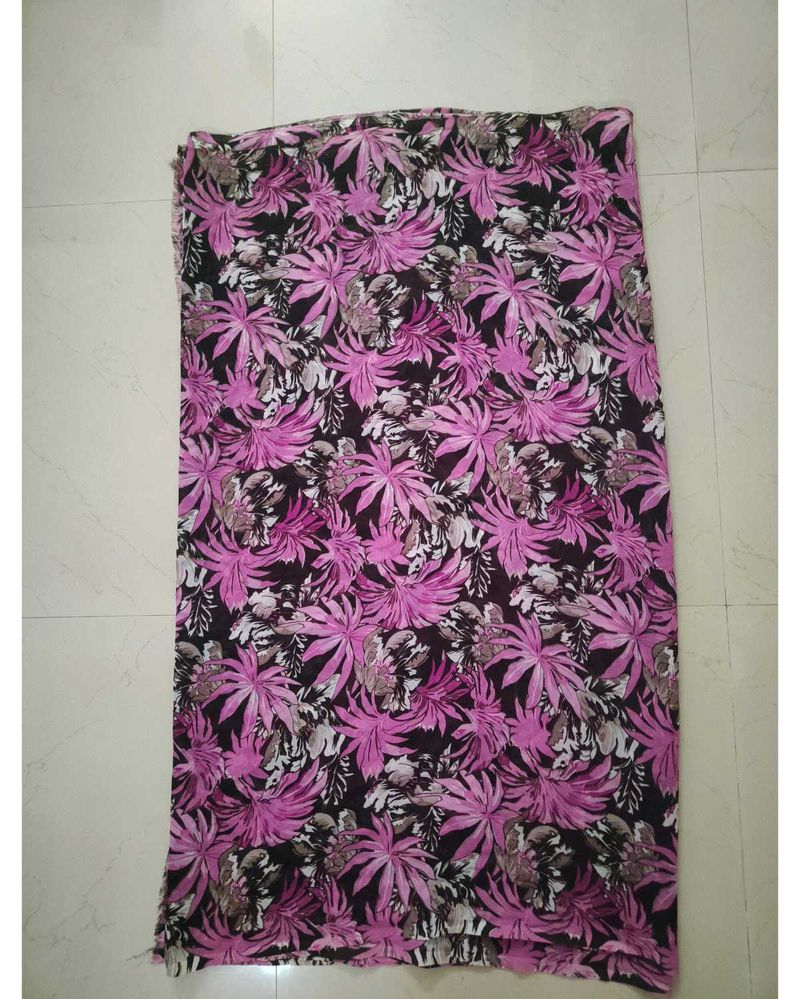 Beautiful Brown And Pink Floral Printed Saree