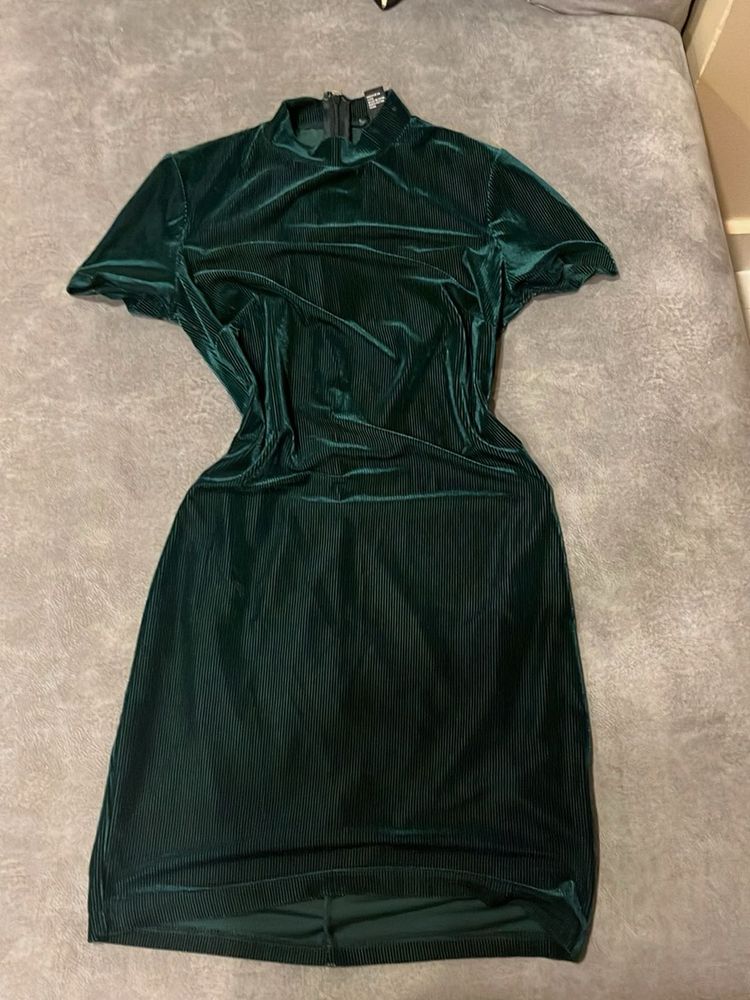 Bodycon Olive Shimmer Dress