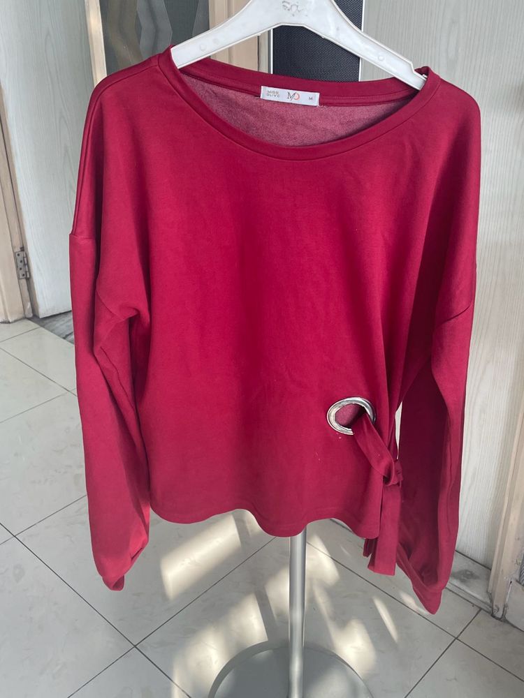 Red Long Sleeve Top