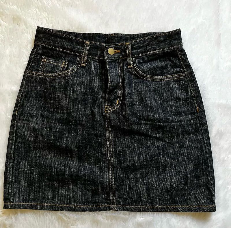 Denim Blue Mini Skirt