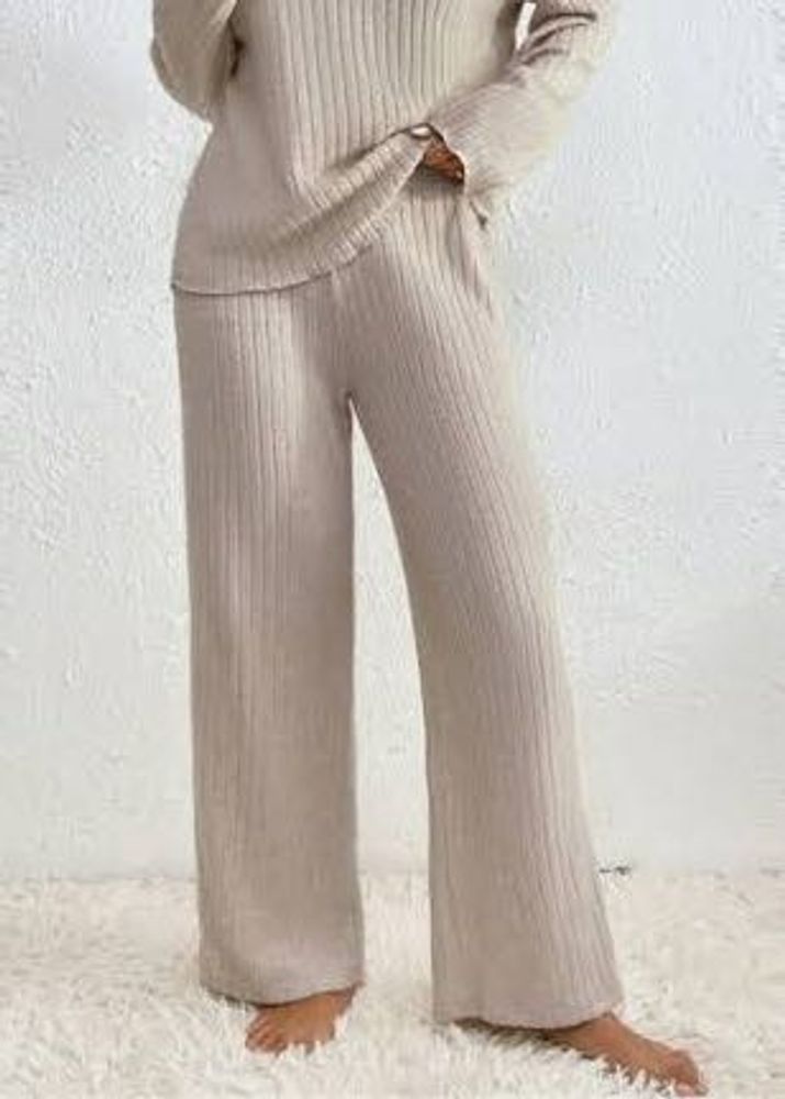Ribbed Wide Leg Lounge Pants
