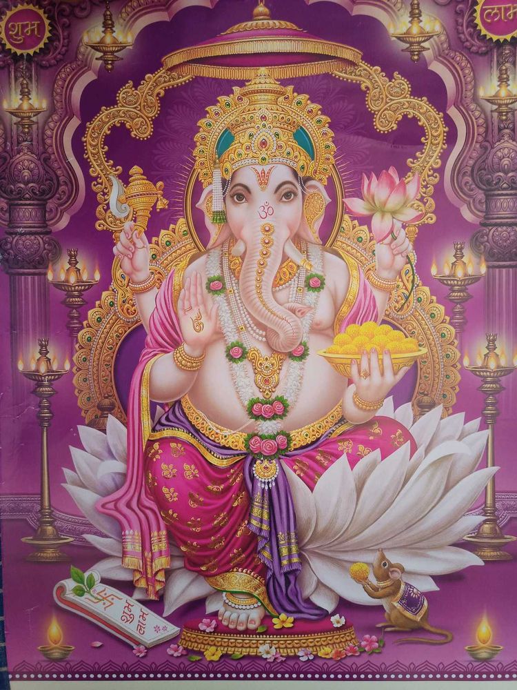 Brand New 2025 Ganesha Calendar (Single Sheet)