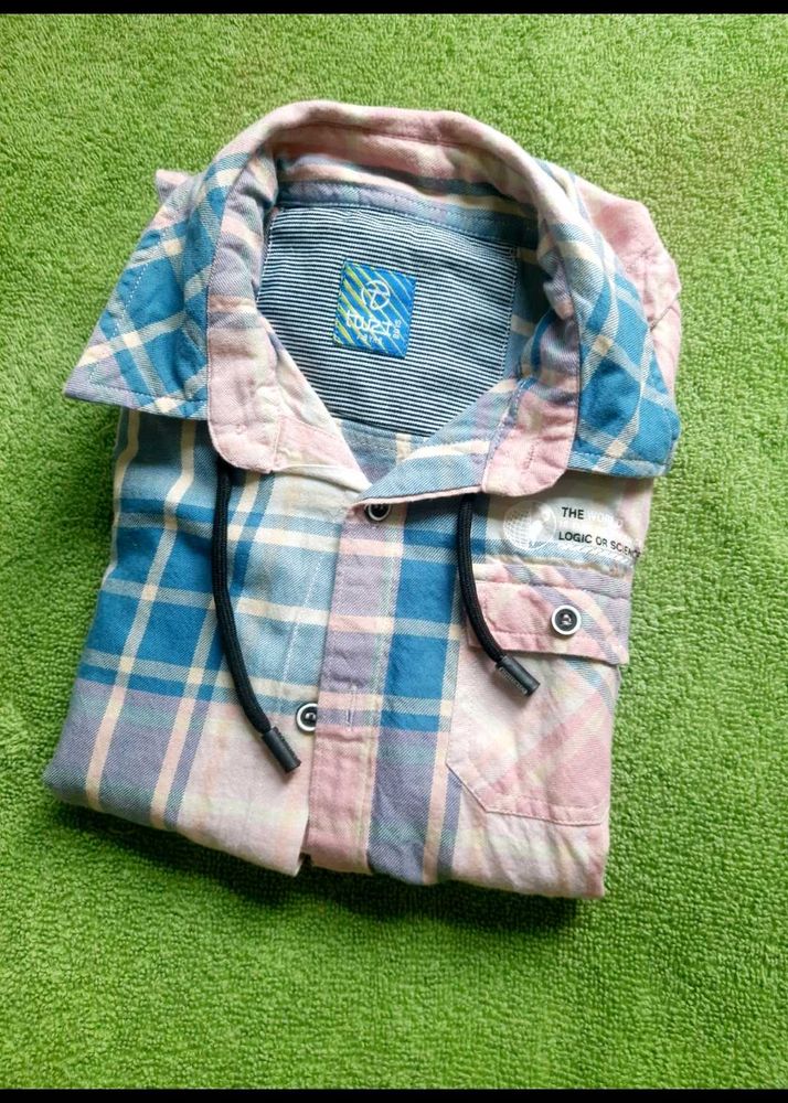 Plaid Hoodie Shirt